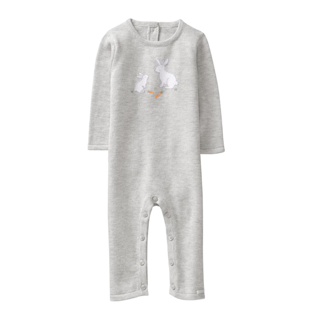 Janie and Jack Bunny Sweater Onesie 3-6 Months